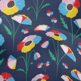 Colorful Flowers Lightweight Performance Linen