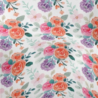 Bright Beautiful Roses Lightweight Performance Linen