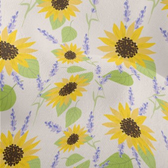 Sunflowers And Lavender Lightweight Performance Linen