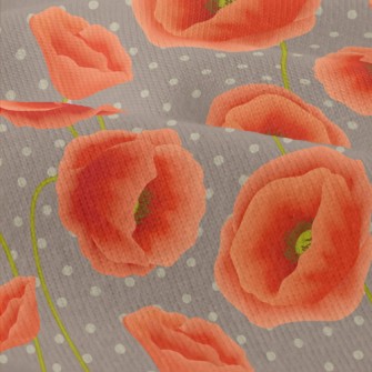 Red Poppy Flower Modern Jersey