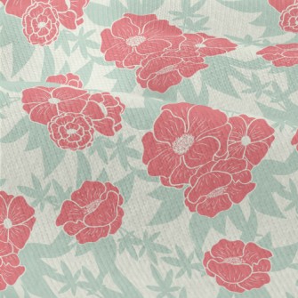 Red Flowers And Clover Modern Jersey