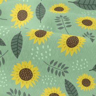 Green Sunflowers Modern Jersey