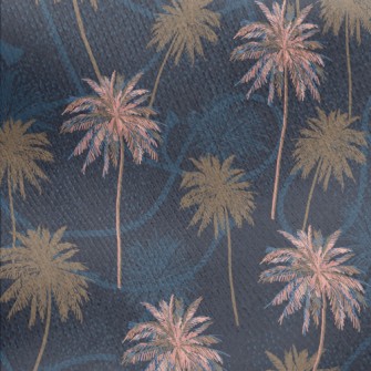 Cool Color Coconut Tree Jersey Backed Fleece