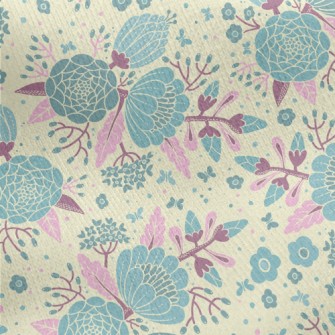 Big Psychedelic Flower Jersey Backed Fleece