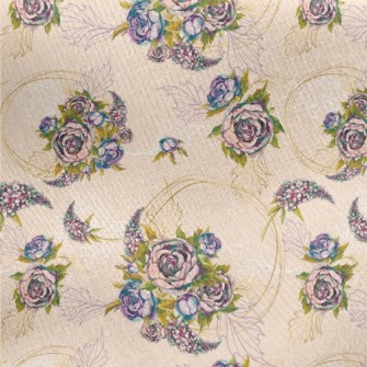 Rose Wreath Jersey Backed Fleece