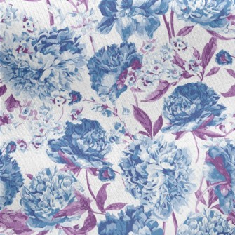Psychedelic Color Peonies Jersey Backed Fleece