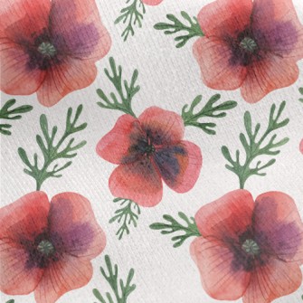 Bright And Generous Poppy Flow Jersey Backed Fleece