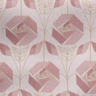 Geometric Rose Jersey Backed Fleece