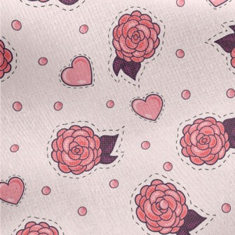Love Rose Jersey Backed Fleece