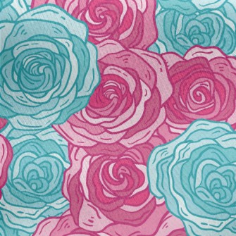 Elegant Two-color Rose Jersey Backed Fleece