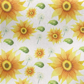 Sunflower Dandelion Jersey Backed Fleece