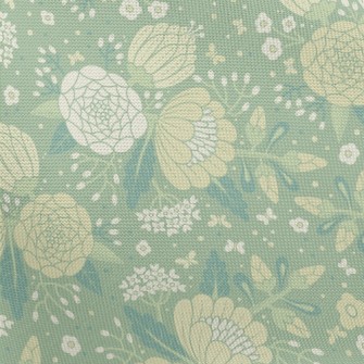 Retro Texture Flowers Pongee