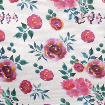Blooming Noble Peonies Pongee
