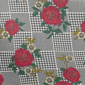 Houndstooth Rose Pongee