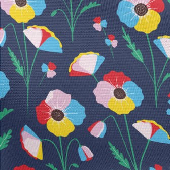 Colorful Flowers Pongee