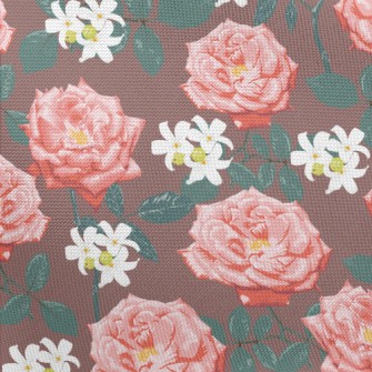 Elegant Peony Flower Pongee