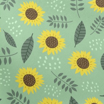 Green Sunflowers Pongee