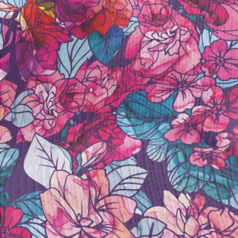 Psychedelic Beautiful Flowers Stretch Jersey