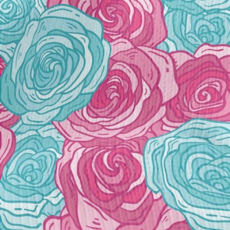 Elegant Two-color Rose Stretch Jersey