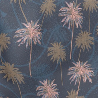 Cool Color Coconut Tree Lightweight Cotton Poplin