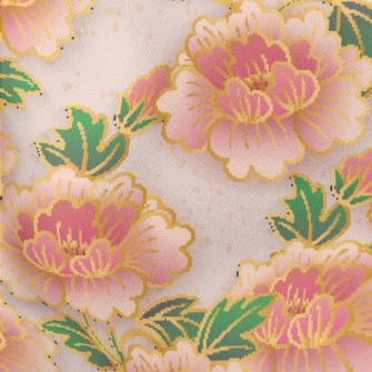 Happy And Sweet Peonies Lightweight Cotton Poplin