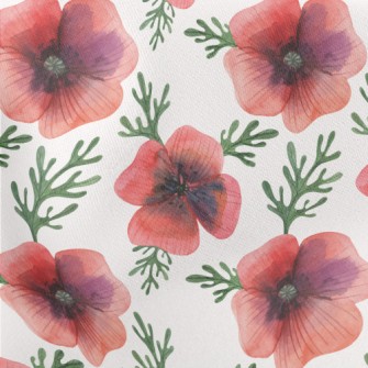 Bright And Generous Poppy Flow Lightweight Cotton Poplin
