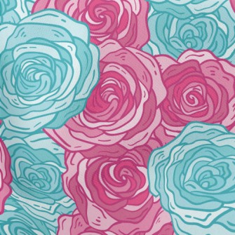 Elegant Two-color Rose Lightweight Cotton Poplin