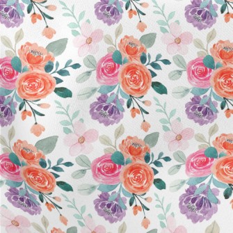 Bright Beautiful Roses Lightweight Cotton Poplin