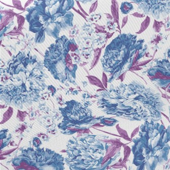 Psychedelic Color Peonies Midweight Cotton Poplin