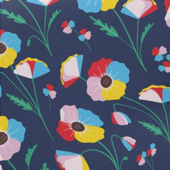 Colorful Flowers Midweight Cotton Poplin