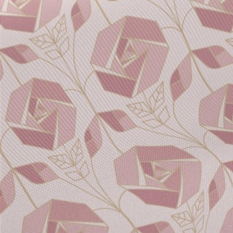 Geometric Rose Midweight Cotton Poplin
