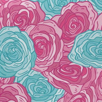 Elegant Two-color Rose Midweight Cotton Poplin