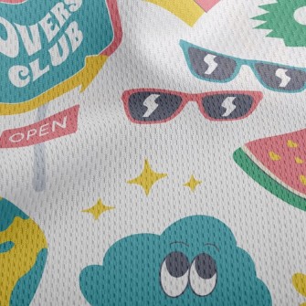 Helpless Eyes Fruit Athletic Mesh Flat Back