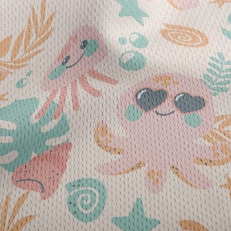 Octopus In Sunglasses Athletic Mesh Flat Back