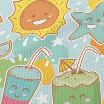 Lively Summer Drink Birdseye Piqué
