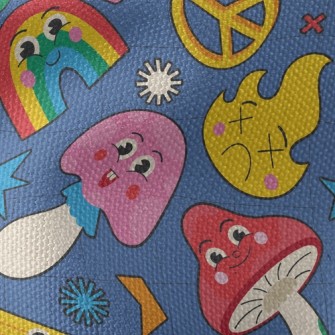 Weird Expression Mushroom Waterproof Canvas