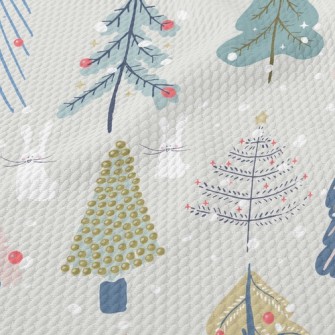 Nordic Warm Christmas Tree Birdseye Piqué