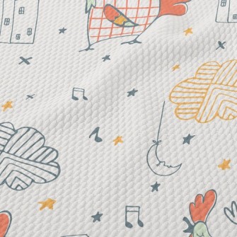 Simple Line Chicken Birdseye Piqué