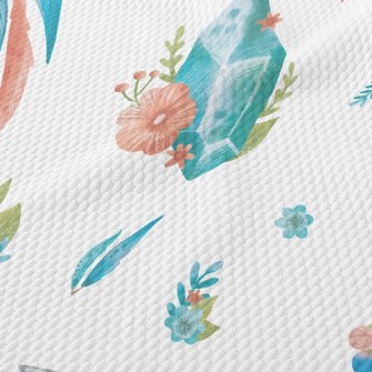 Watercolor Crystal Feather Birdseye Piqué