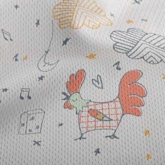 Simple Line Chicken Athletic Mesh Flat Back