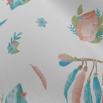 Watercolor Crystal Feather Chiffon