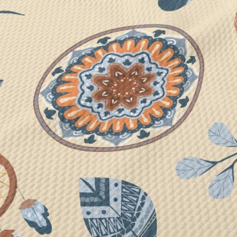 Folk Custom Dream Catcher Birdseye Piqué