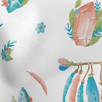 Watercolor Crystal Feather Stretch Ponte