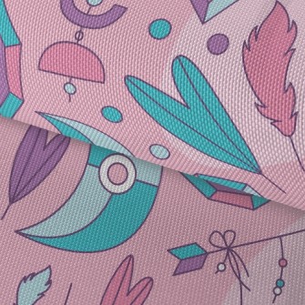 Geometric Crystal Feather Waterproof Oxford