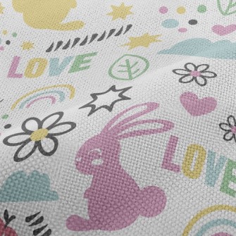 Colorful Jumping Bunny Performance Linen