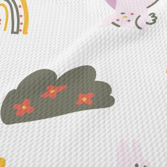 Rabbit Funny Dancing Birdseye Piqué