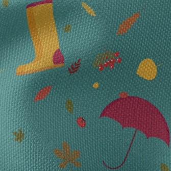 Rainy Day Umbrella Rain Boots Waterproof Canvas