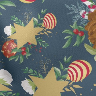 Christmas Hazelnut Tree Stretch Ponte