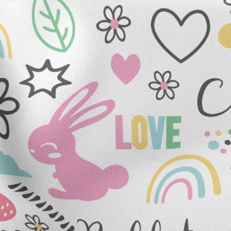 Colorful Jumping Bunny Stretch Ponte