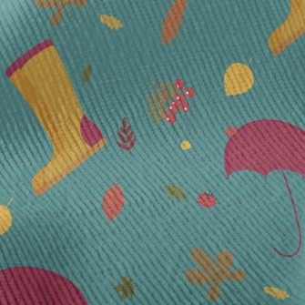 Rainy Day Umbrella Rain Boots Standard Corduroy